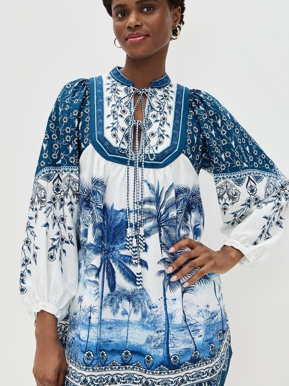 FARM Rio Palm Tree Beach Mini Dress.